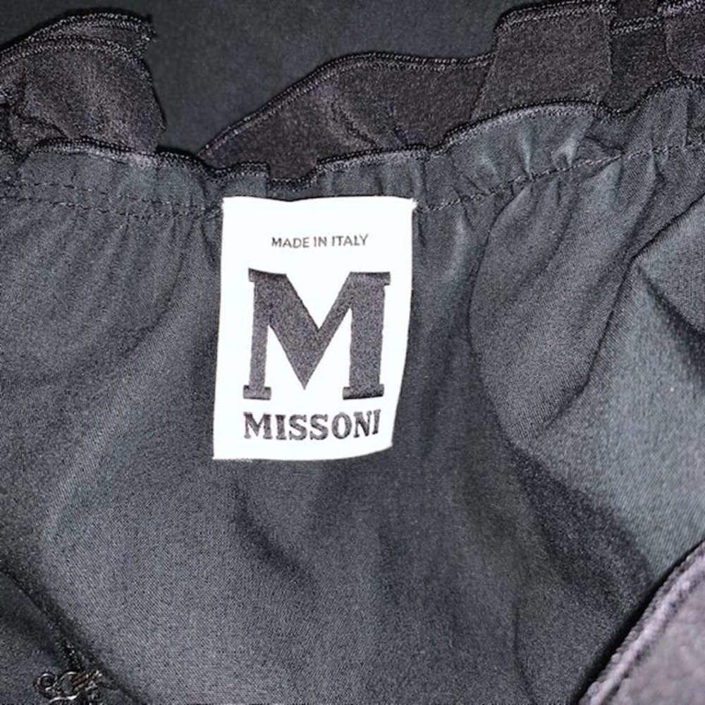 MISSONI A Line Ruffled Black Mini Dress - Picture 6 of 6